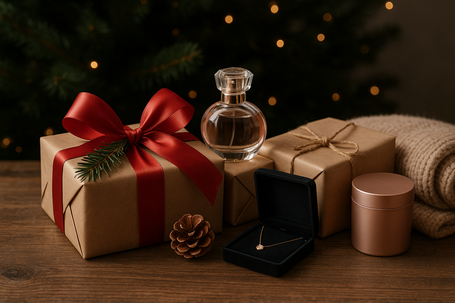 julegaver til henne - Illustration